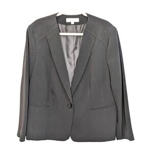 Jones Studio Womens 22W 3X Blazer Black Suit Jacket Separate Plus Size Career